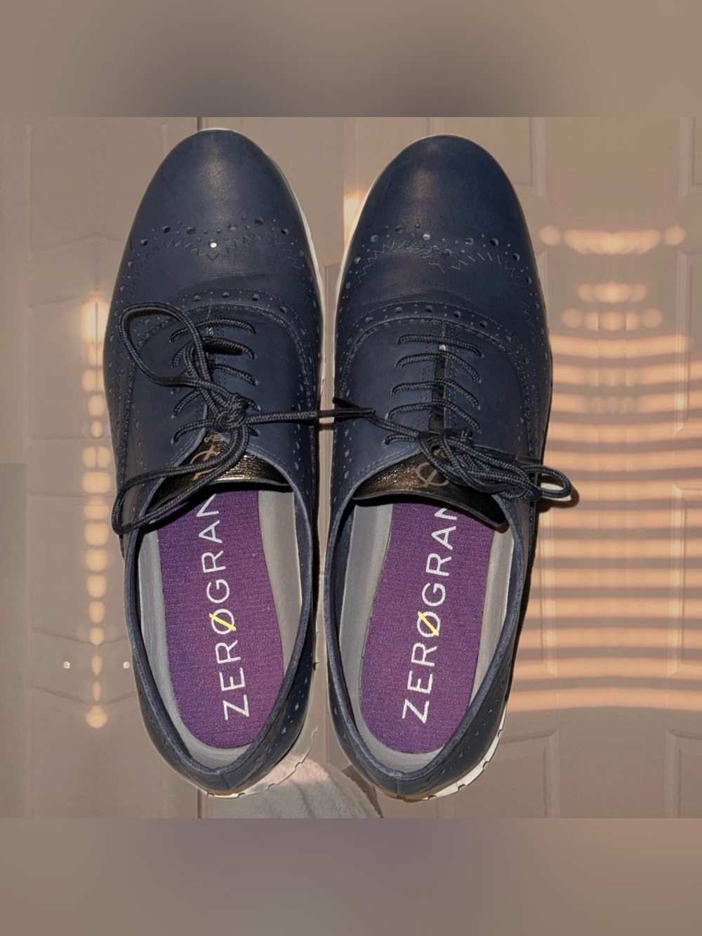 Cole HaanZERØGRAND Men's Navy Wingtip Lace-Up Shoe